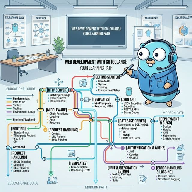 Learning outline for web development with Go (Golang)
